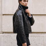 Manila Croc Black Jacket