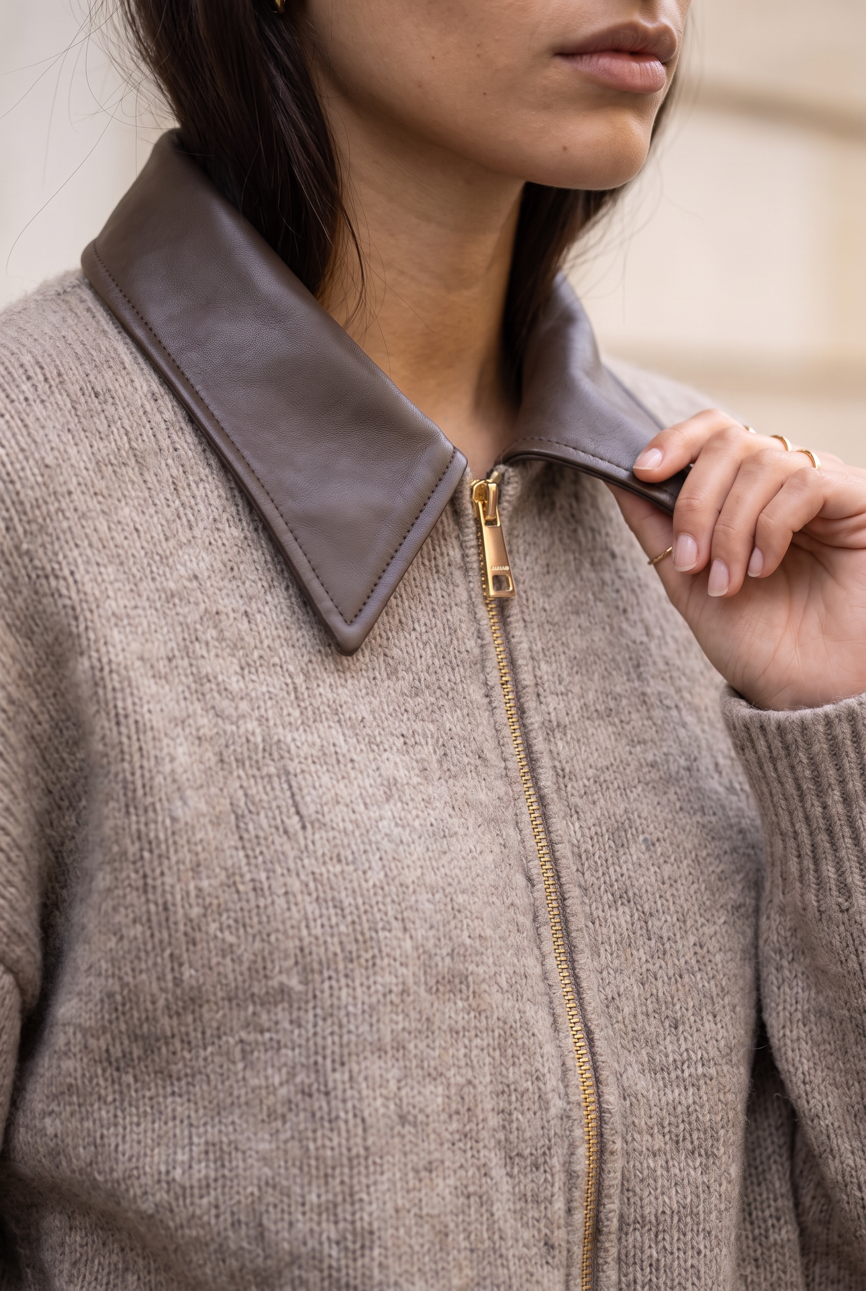 Ludovica Beige Cardigan