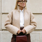 Manila Croc Beige Jacket