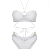 Isabella Perla White Bikini